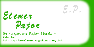 elemer pajor business card